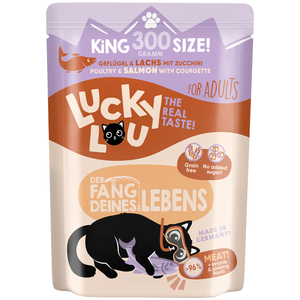 Lucky Lou adulte 6 x 300 g - Volaille & saumon pas cher