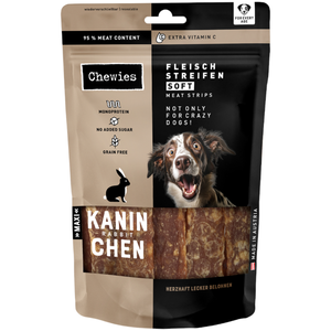 150g Chewies Lamelles de viande tendres lapin snack pour chien pas cher