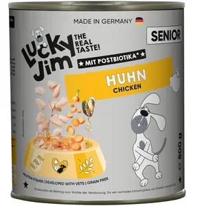 Lot économique : 24x800g Lucky Jim Senior poulet nourriture pour chiens humide pas cher