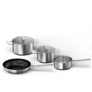 Comparateur de prix : Batterie de cuisine 4 pièces acier inoxydable Siemens HZ9SE040