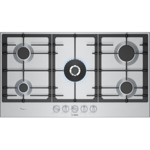 Bosch Série 6 Table de cuisson à gaz 90 cm Acier inox PCR9A5I90 pas cher