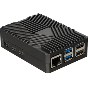 Joy-it RB-AlucaseP5-09 SBC-behuizing Geschikt voor serie: Raspberry Pi® Incl. passieve koeler Zwart pas cher
