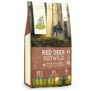 ISEGRIM Sac chien adulte cerf rouge + baies et herbes sauvages 3 kg, chien pas cher
