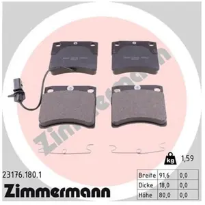 Remblokkenset schijfrem 231761801 Zimmermann pas cher