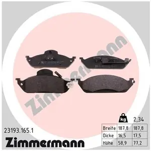 ZIMMERMANN FORMULA Z Remblokkenset pas cher