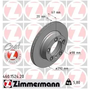 Remschijf Coat Z 460152420 Zimmermann pas cher