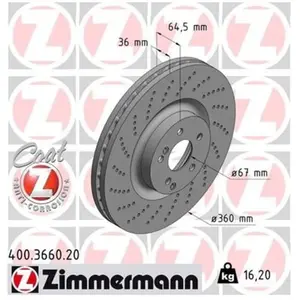 Remschijf Coat Z 400366020 Zimmermann pas cher