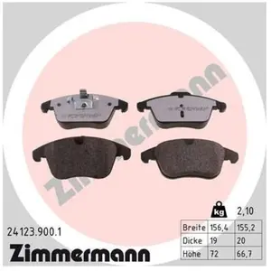 Remblokkenset Low-Dust 241239001 Zimmermann