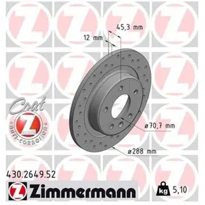 Remschijf SPORT REMSCHIJF COAT Z 430264952 Zimmermann pas cher