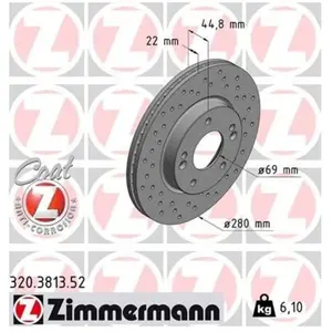 Remschijf SPORT REMSCHIJF COAT Z 320381352 Zimmermann pas cher