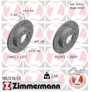 Remschijf BLACK Z 100123653 Zimmermann pas cher