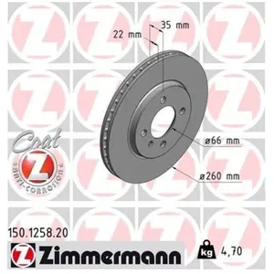 Remschijf Coat Z 150125820 Zimmermann pas cher
