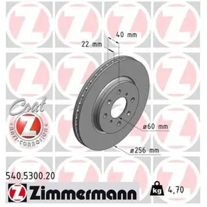 Remschijf Coat Z 540530020 Zimmermann pas cher