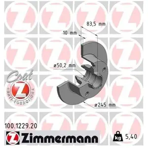 Remschijf Coat Z 100122920 Zimmermann pas cher