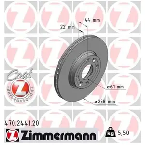 Remschijf Coat Z 470244120 Zimmermann pas cher