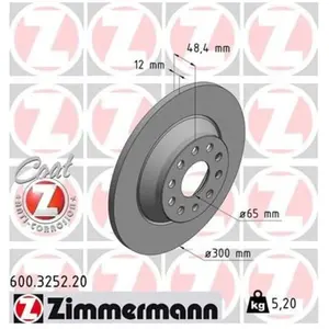 Remschijf Coat Z 600325220 Zimmermann pas cher