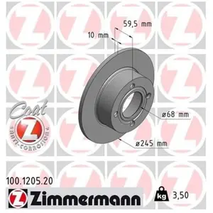 Remschijf Coat Z 100120520 Zimmermann pas cher