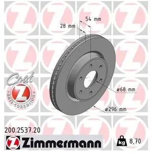 Remschijf COAT Z 200253720 Zimmermann pas cher