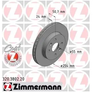 Remschijf COAT Z 320380220 Zimmermann pas cher