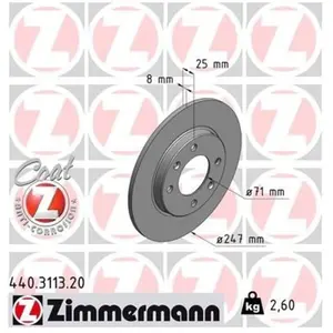 Remschijf Coat Z 440311320 Zimmermann pas cher
