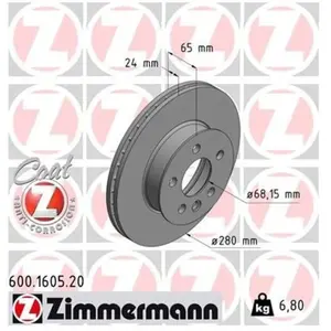 Remschijf Coat Z 600160520 Zimmermann pas cher