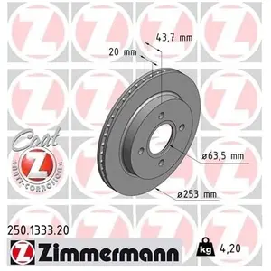 Remschijf COAT Z 250133320 Zimmermann pas cher