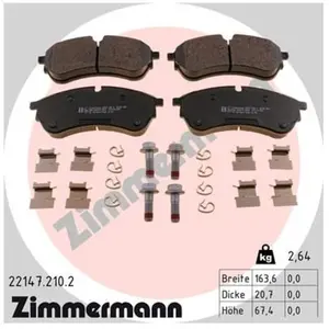 Remblokkenset schijfrem 221472102 Zimmermann pas cher