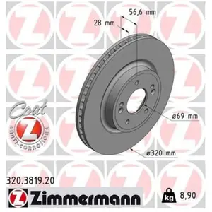 Remschijf COAT Z 320381920 Zimmermann pas cher