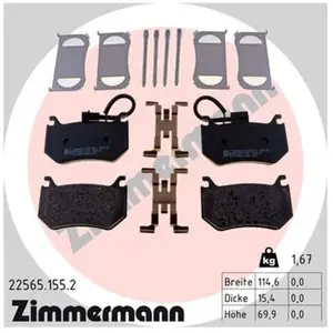 Remblokkenset schijfrem 225651552 Zimmermann pas cher