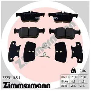 Remblokkenset schijfrem 222311451 Zimmermann pas cher