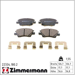 Remblokkenset schijfrem 223341802 Zimmermann pas cher