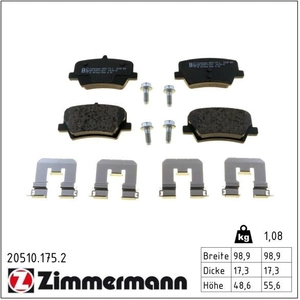 Remblokkenset schijfrem 205101752 Zimmermann pas cher