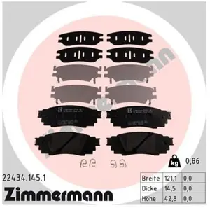 Remblokkenset schijfrem 224341451 Zimmermann pas cher