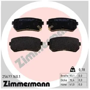 Remblokkenset schijfrem 256771601 Zimmermann pas cher