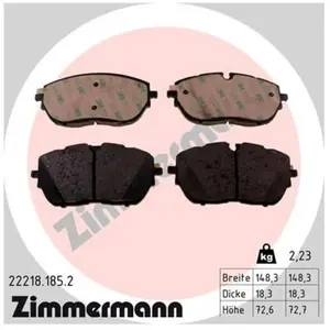 Remblokkenset schijfrem 222181852 Zimmermann pas cher