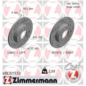 Remschijf BLACK Z 600321753 Zimmermann pas cher