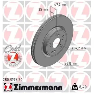 Remschijf COAT Z 280319520 Zimmermann pas cher