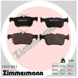 Remblokkenset schijfrem 225311601 Zimmermann pas cher