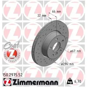 Remschijf SPORT REMSCHIJF COAT Z 150297552 Zimmermann pas cher