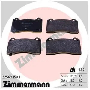 Remblokkenset schijfrem 225691501 Zimmermann pas cher