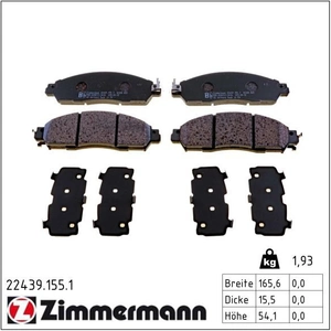 Remblokkenset schijfrem 224391551 Zimmermann pas cher