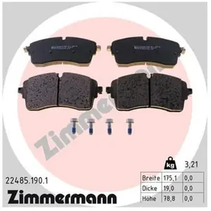 Remblokkenset schijfrem 224851901 Zimmermann pas cher