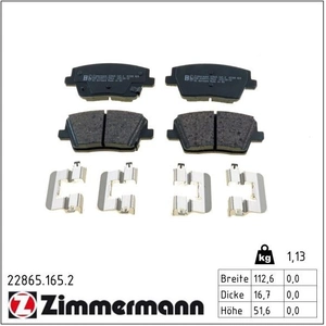 Remblokkenset schijfrem 228651652 Zimmermann pas cher