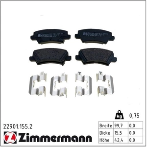Remblokkenset schijfrem 229011552 Zimmermann pas cher