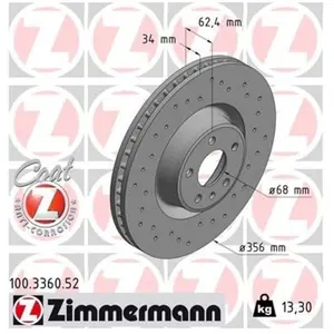 Remschijf SPORT REMSCHIJF COAT Z 100336052 Zimmermann pas cher