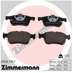 Remblokkenset schijfrem 205561701 Zimmermann pas cher