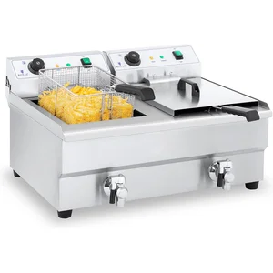 Comparateur de prix : Friteuse électrique professionnelle double Inox Royal Catering RCEF 16...