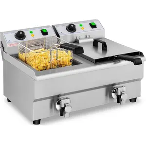 Comparateur de prix : Royal Catering - Elektro-Friteuse - 2 x 10 Liter - Aftapkraan - 230 V