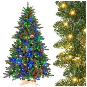 YORBAY Sapin de Noël Artificiel 210CM, 420 Lumières LED avec 10 Modes, Sapin Artificiel pour Décoration avec Support pas cher