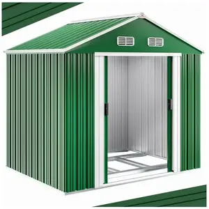 Deuba Abri de jardin en métal vert Cabane de jardin - Remise Rangement vélos/outils pas cher